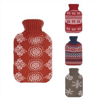 2 liter strikket varmtvandsflaskedæksel