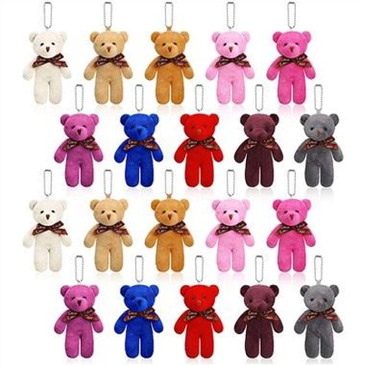 Lille plys bamse nøglering