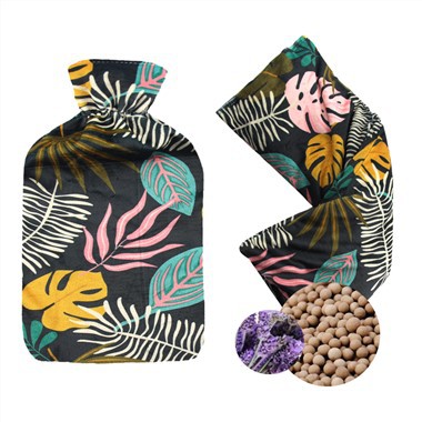 Varmtvandsflaske Fleecebetræk og Micowave varmepude